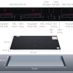 Bếp từ 3 vùng nấu Chef's EH-IH536